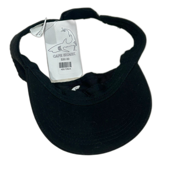 Cape Shark Visor Hat Women's Adjustable Strap Color Black - Picture 6 of 9